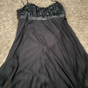 Love Tease Black Dress with Beaded Accents